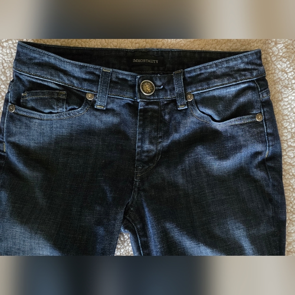 Immortality By Diana Taleshi Women's Y2k Vintage Jeans with Faded Indigo - Picture 4 of 6